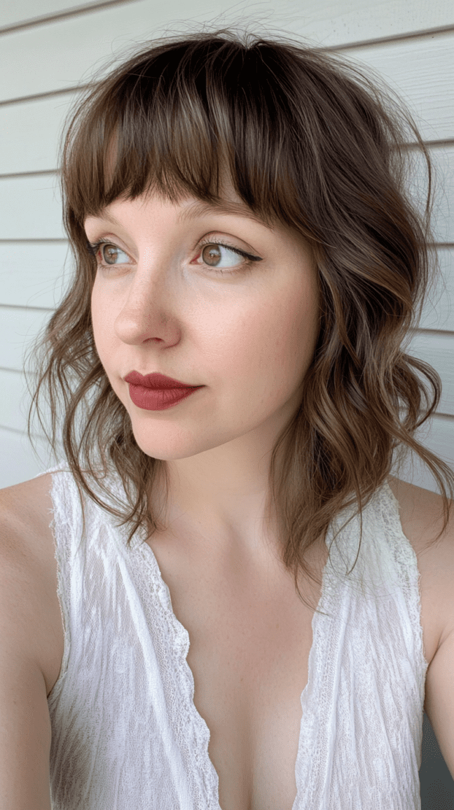 Butterfly Cut with Wispy Bangs