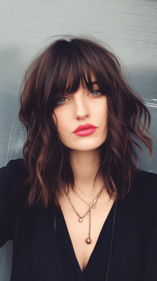 Short Butterfly Cut with Fringe