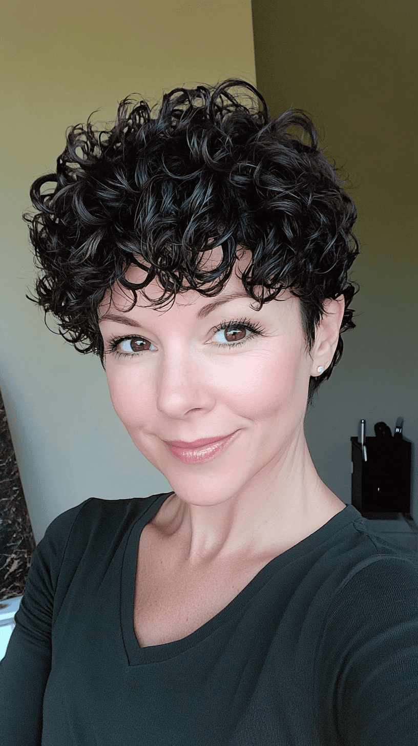 Layered Curly Pixie