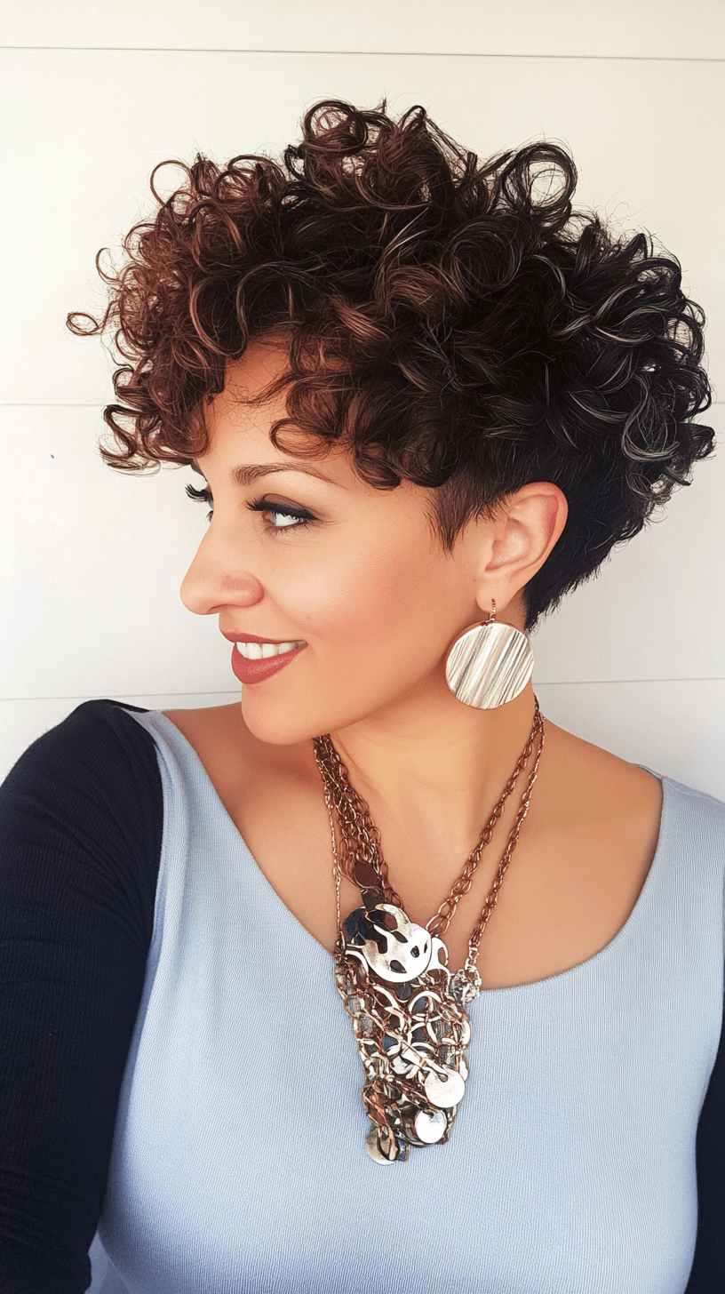Two-Tone Curly Pixie