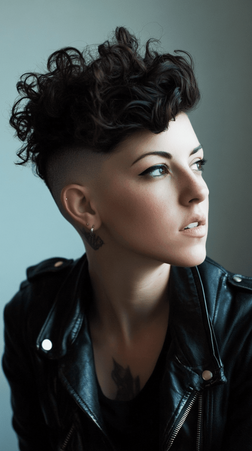 Undercut Curly Pixie