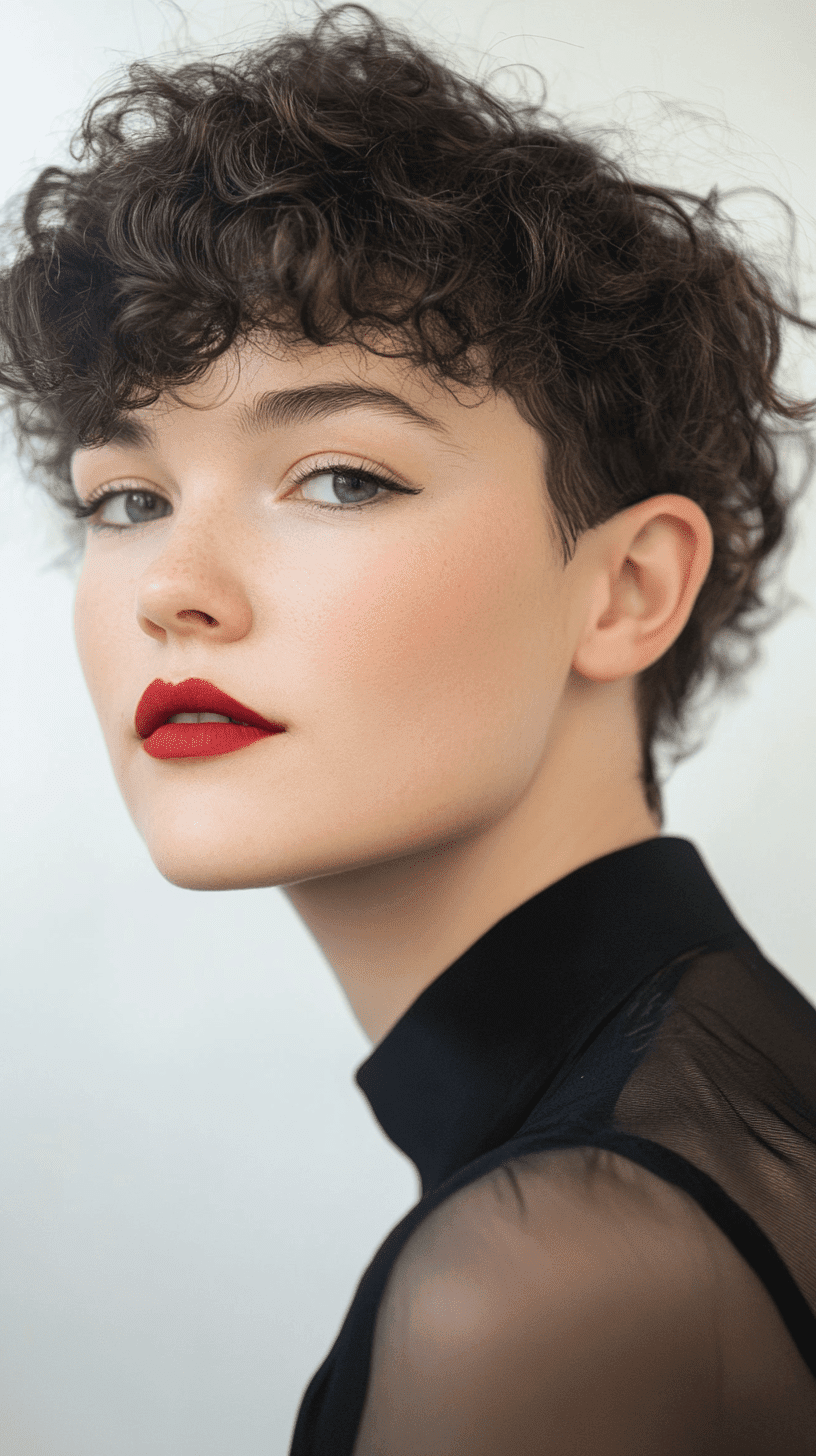 Curly Mullet Pixie