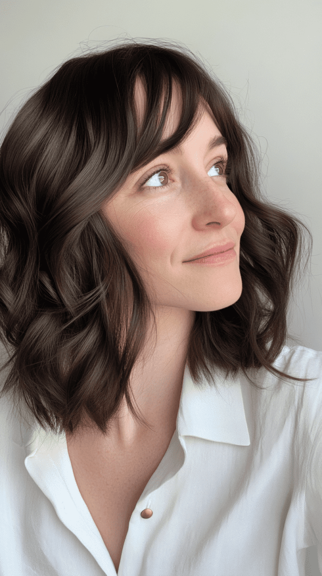 Soft auburn waves