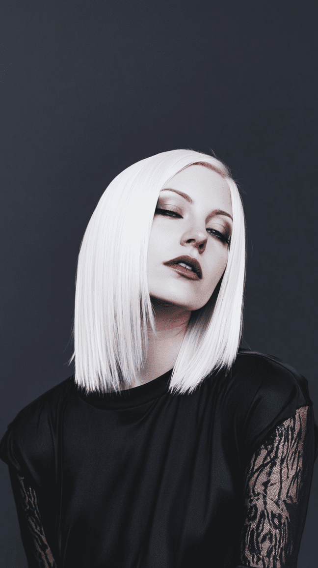 Rooty shadow lob haircut