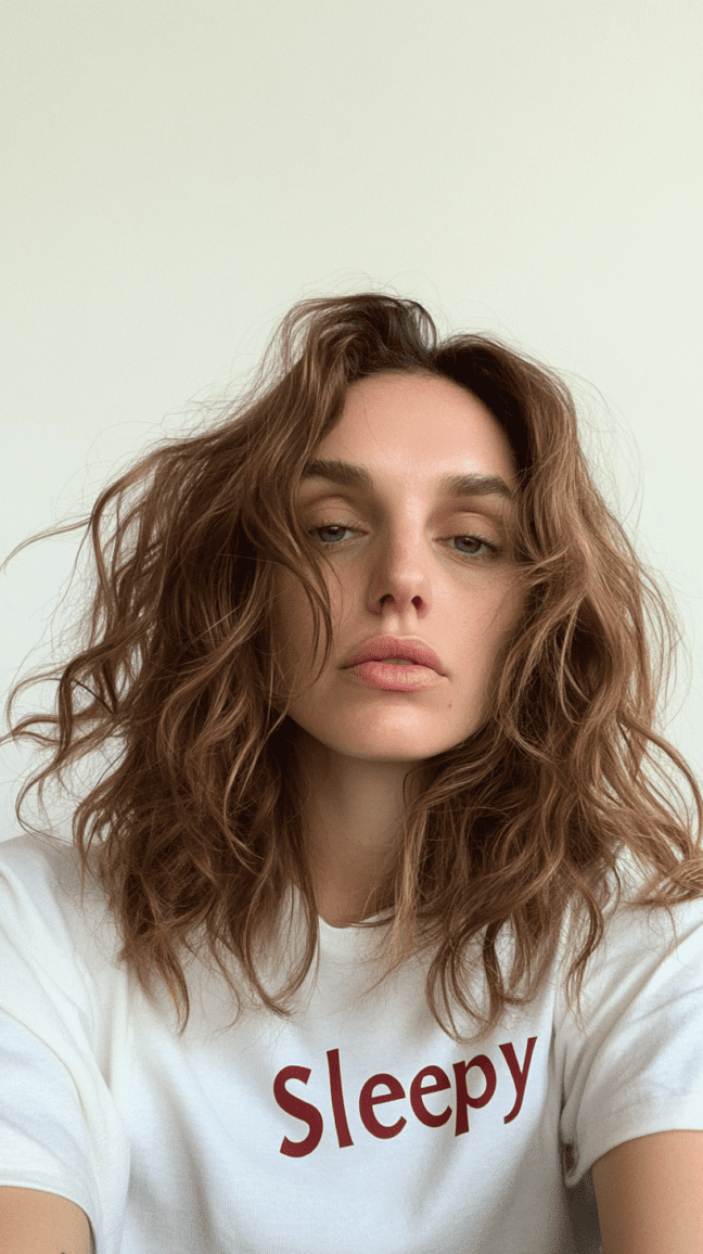 Tousled waves with natural texture