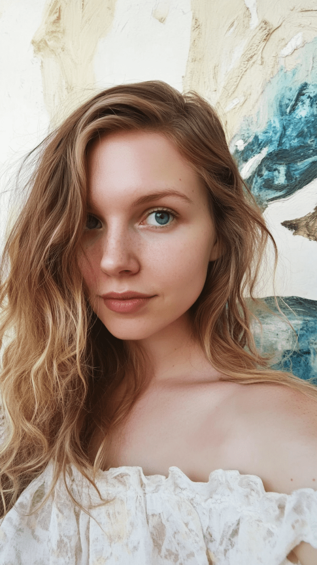 Collarbone-length natural waves