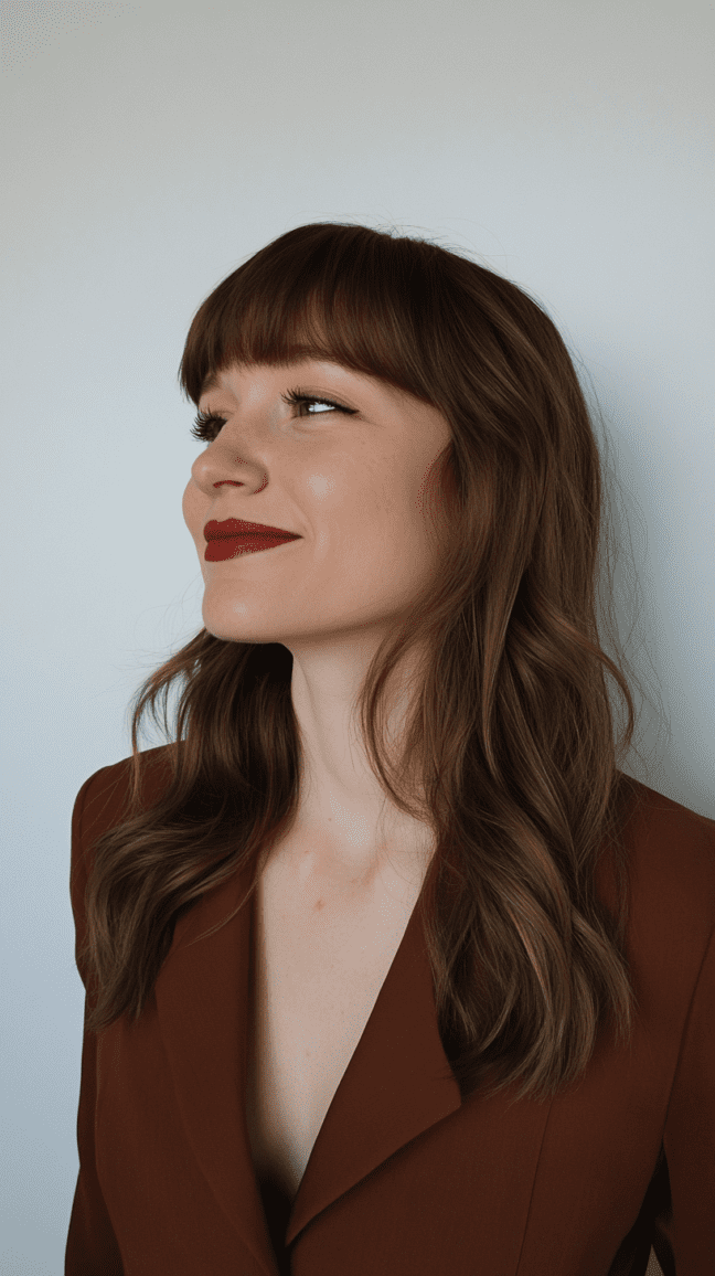 Retro 8-Shaped Bangs + Flipped Ends