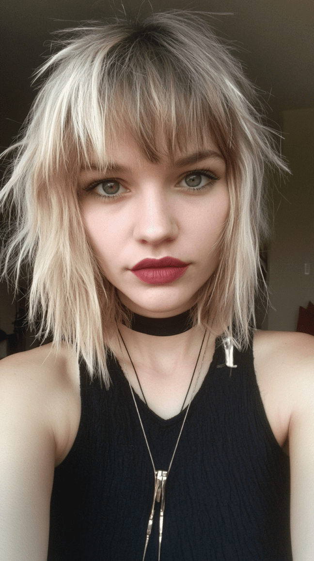 Piecey Bob with Bangs