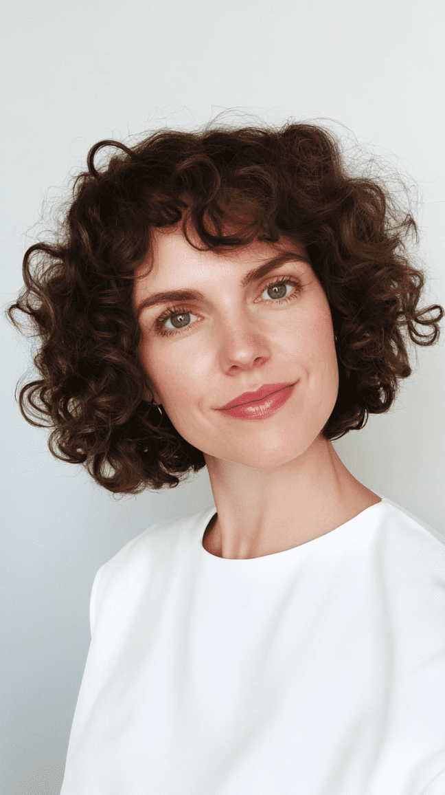 Curly Layered Bob
