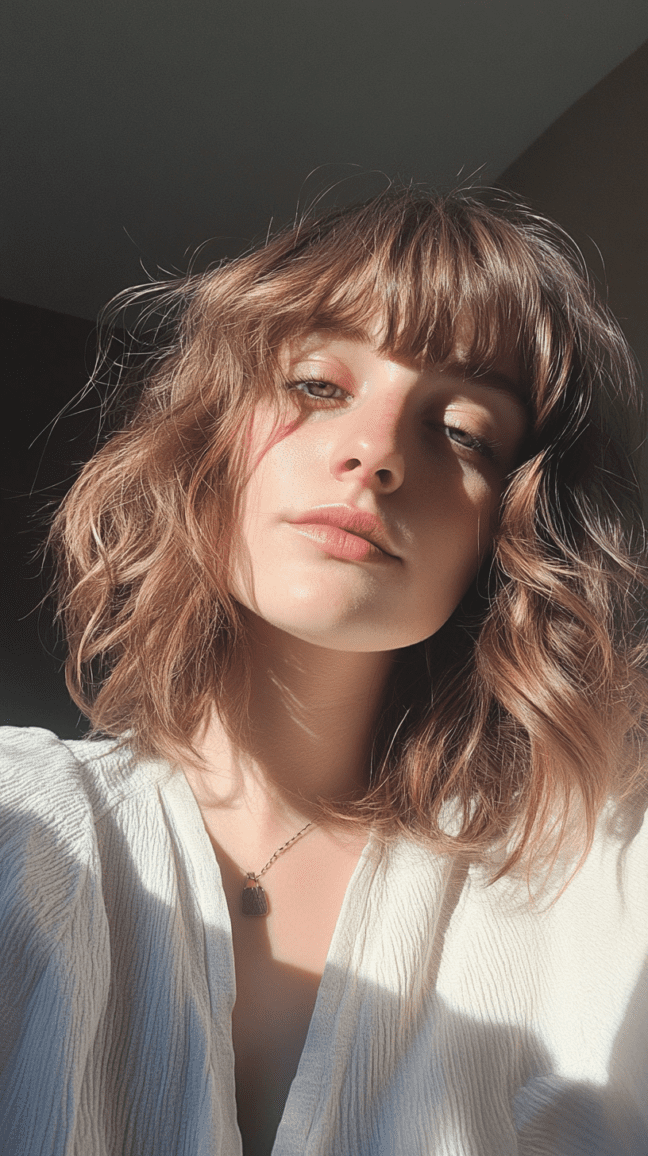 Feathered Collarbone Bob