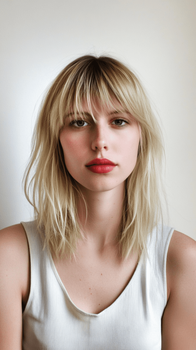 Textured Fringe with Shoulder Layers