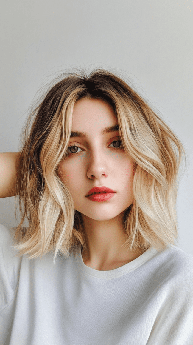 Choppy Shoulder-Length Cut