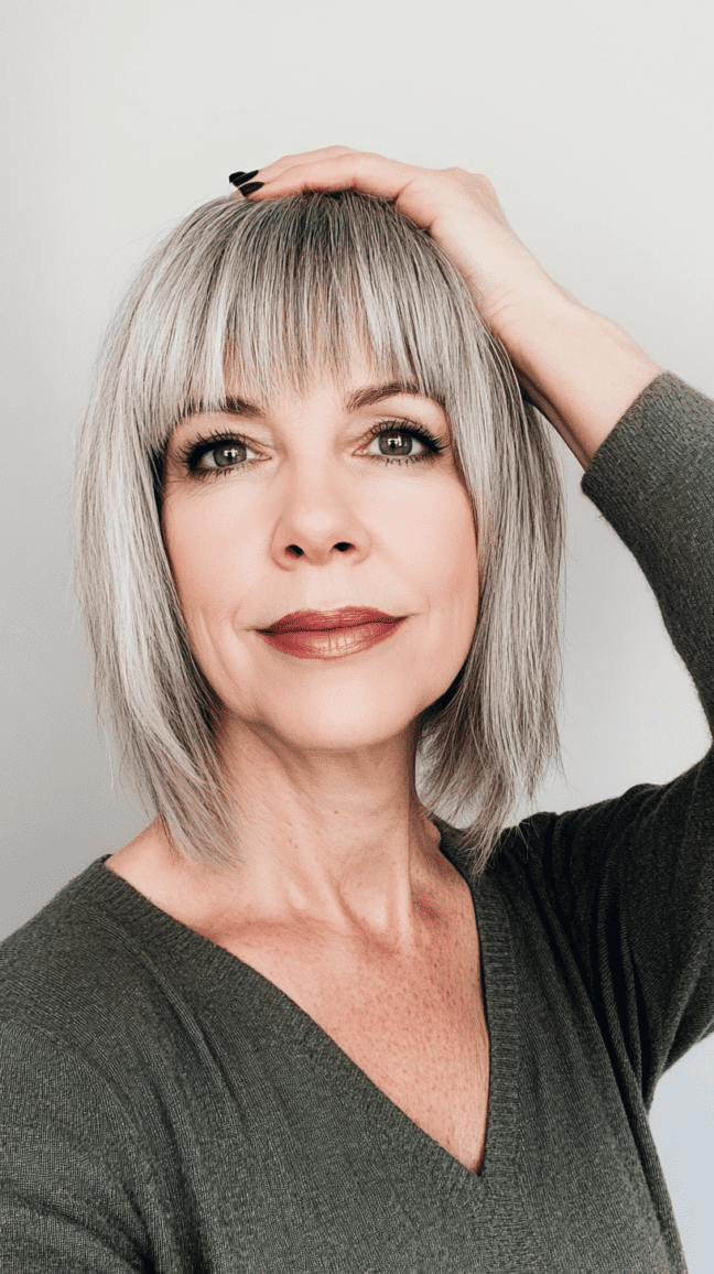 Blunt Cut with Bangs